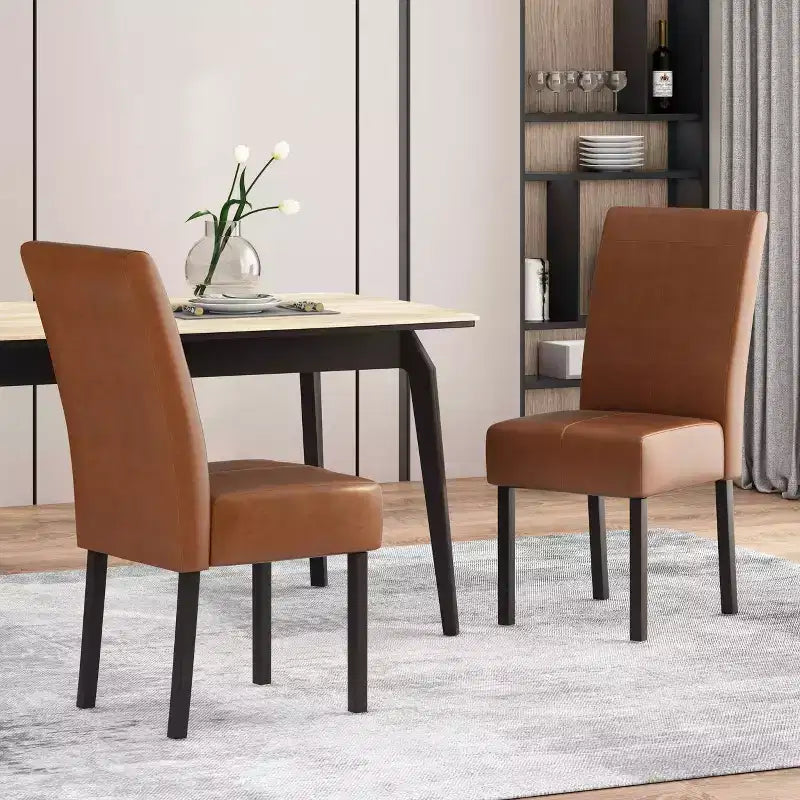 MAYEERTY Set di 2 Sedie da Pranzo Pertica KD, Design Smontabile con Telaio Solido, Sala da Pranzo