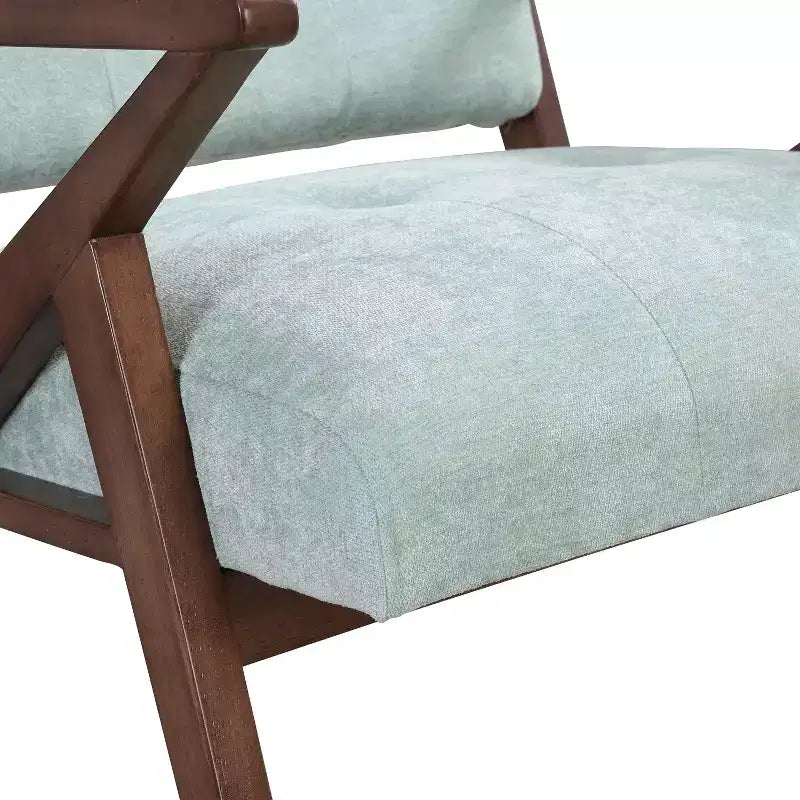 MAYEERTY 30 Poltrona da salotto moderna di metà secolo, cuscini in peluche, braccioli angolati, struttura in legno massiccio, design ergonomico, soggiorno, camera da letto, ufficio