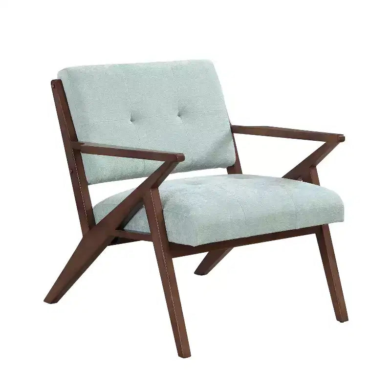 MAYEERTY 30 Poltrona da salotto moderna di metà secolo, cuscini in peluche, braccioli angolati, struttura in legno massiccio, design ergonomico, soggiorno, camera da letto, ufficio