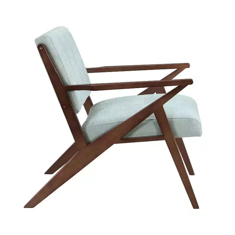 MAYEERTY 30 Poltrona da salotto moderna di metà secolo, cuscini in peluche, braccioli angolati, struttura in legno massiccio, design ergonomico, soggiorno, camera da letto, ufficio