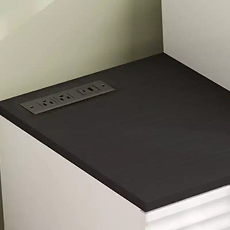 AEELLEEA Scrivania Trucco con Specchio, Luci, Piano in Vetro, Tavolino Trucco Moderno con Cassetti per Camera da Letto, Spina USA