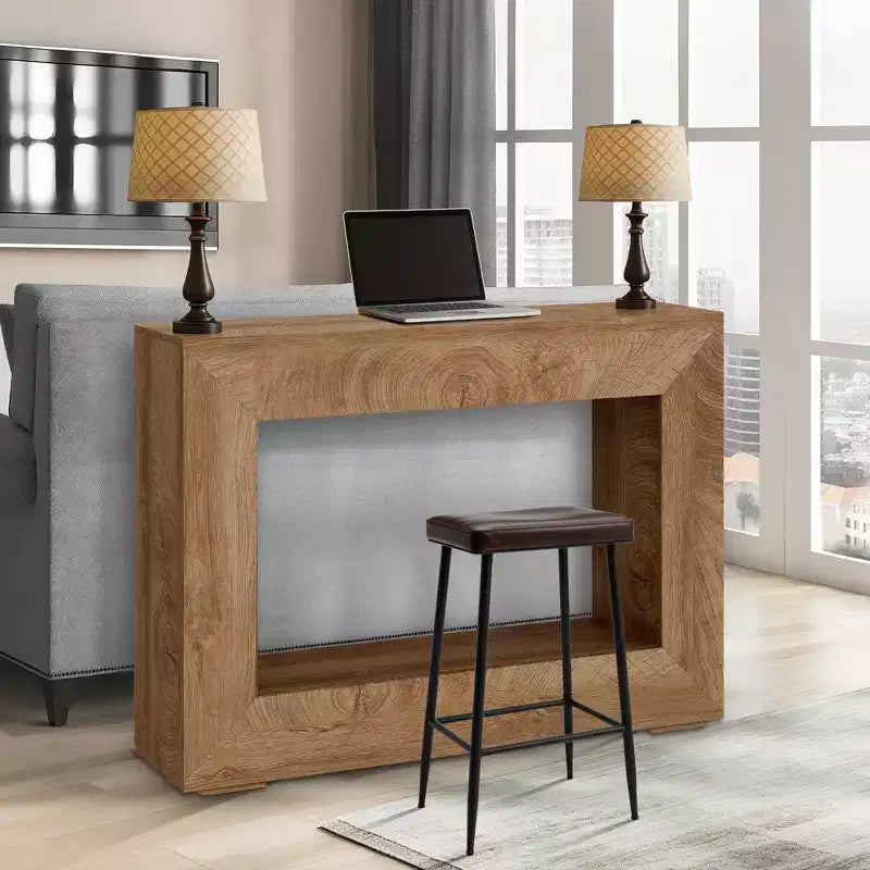 47 Modern Farmhouse Console Table with Storage - Tavolo da divano e ingresso in stile industriale per corridoio, design lungo e stretto perfetto per il soggiorno