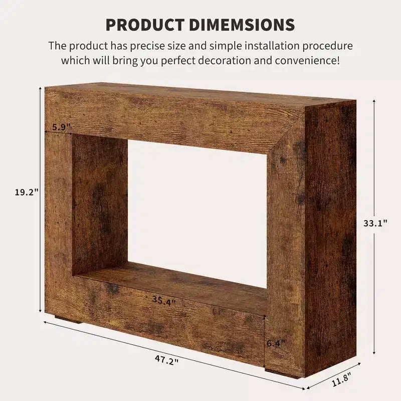 47 Modern Farmhouse Console Table with Storage - Tavolo da divano e ingresso in stile industriale per corridoio, design lungo e stretto perfetto per il soggiorno