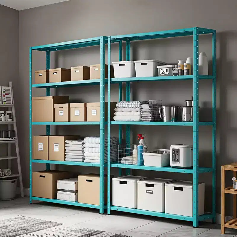 Scaffale regolabile a 5 ripiani, libreria in metallo con capacità di 227 kg per casa, garage o dispensa, 89 cm L x 173 cm A x 30,5 cm P - Verde