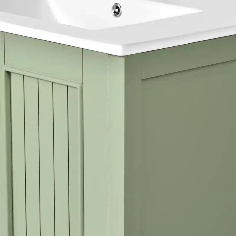 Mobile Bagno da 76 cm con Lavabo, Mobiletto Bagno con Cassetti, Mobile Bagno Monolavabo