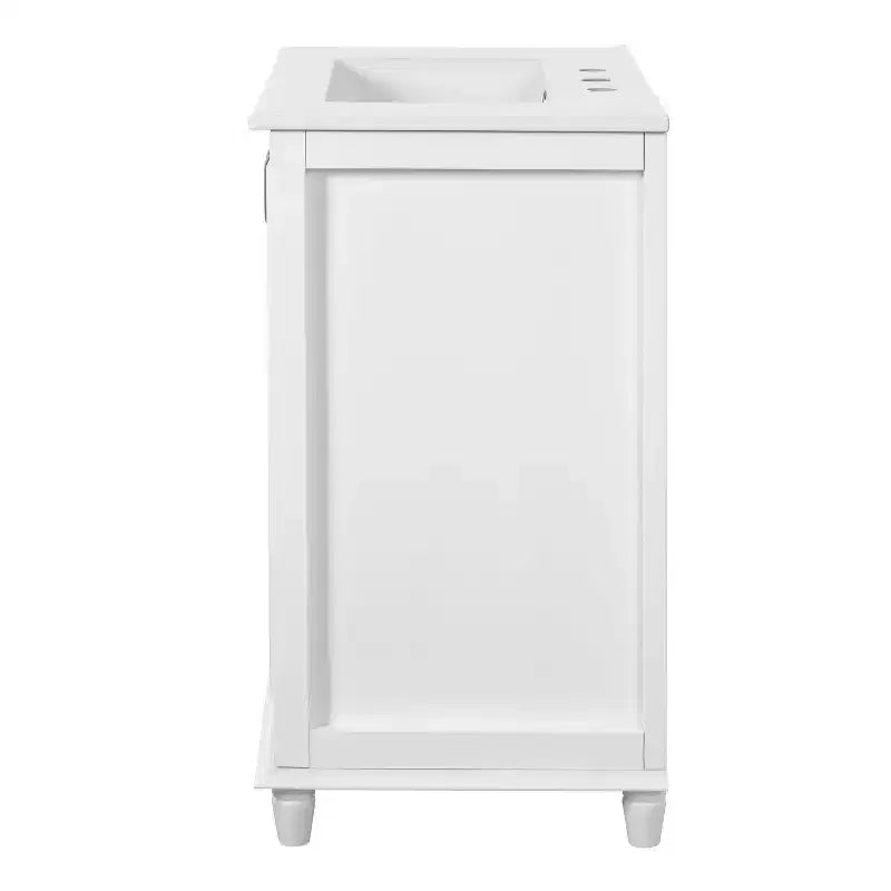 Mobile Bagno da 76 cm con Lavabo, Mobiletto Bagno con Cassetti, Mobile Bagno Monolavabo