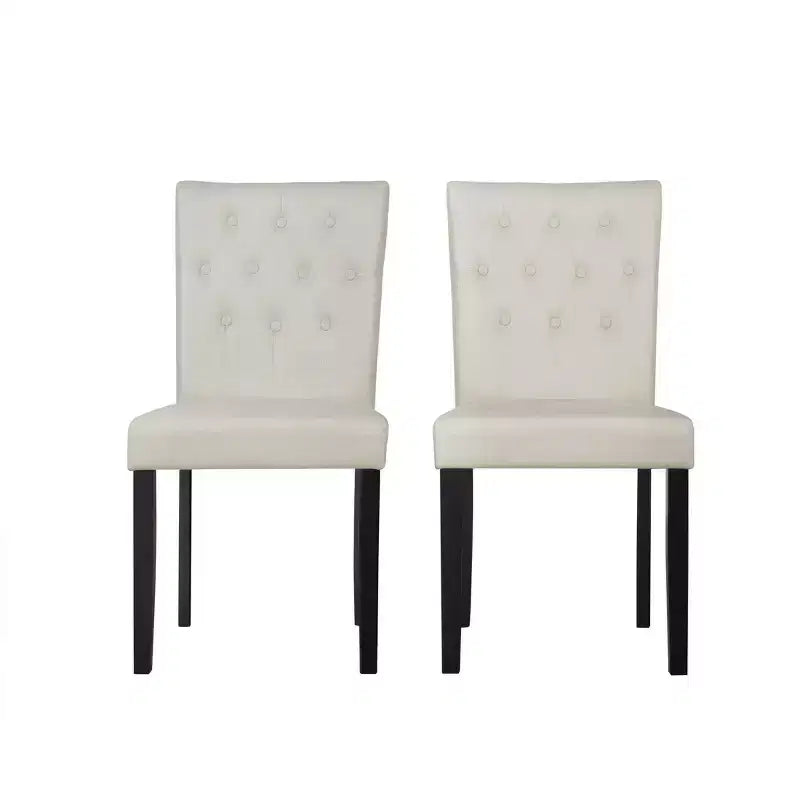 ChaletPosh Set da Pranzo 7 Pezzi con Sedie Rivestite in Lino