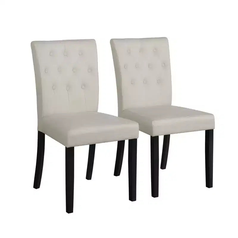 ChaletPosh Set da Pranzo 7 Pezzi con Sedie Rivestite in Lino