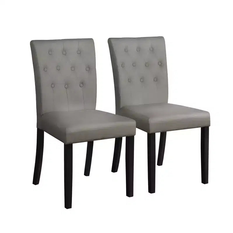 ChaletPosh Set da Pranzo 7 Pezzi con Sedie Rivestite in Lino