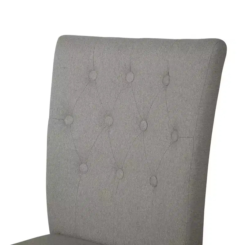 ChaletPosh Set da Pranzo 7 Pezzi con Sedie Rivestite in Lino