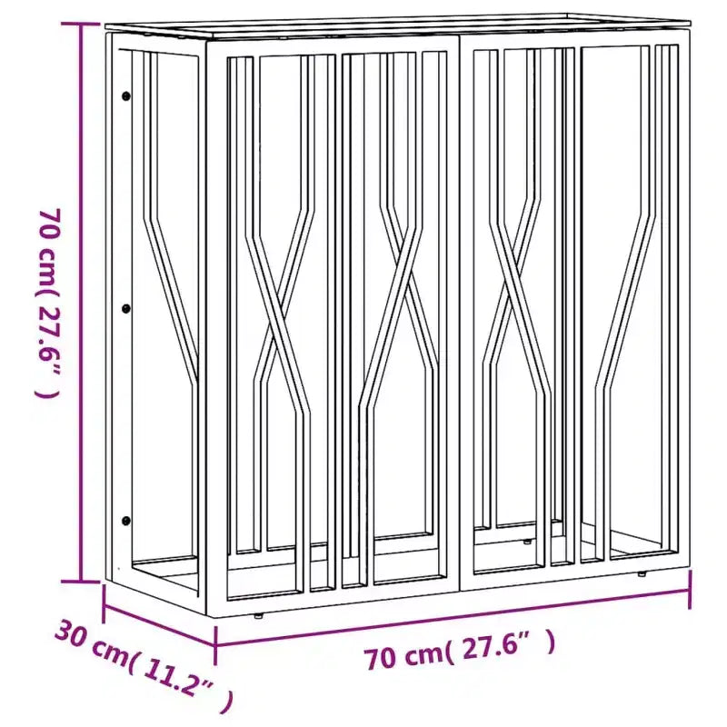 vidaXL Consolle Tavolino d'Appoggio per Soggiorno in Acciaio Inox - Vetro Argento