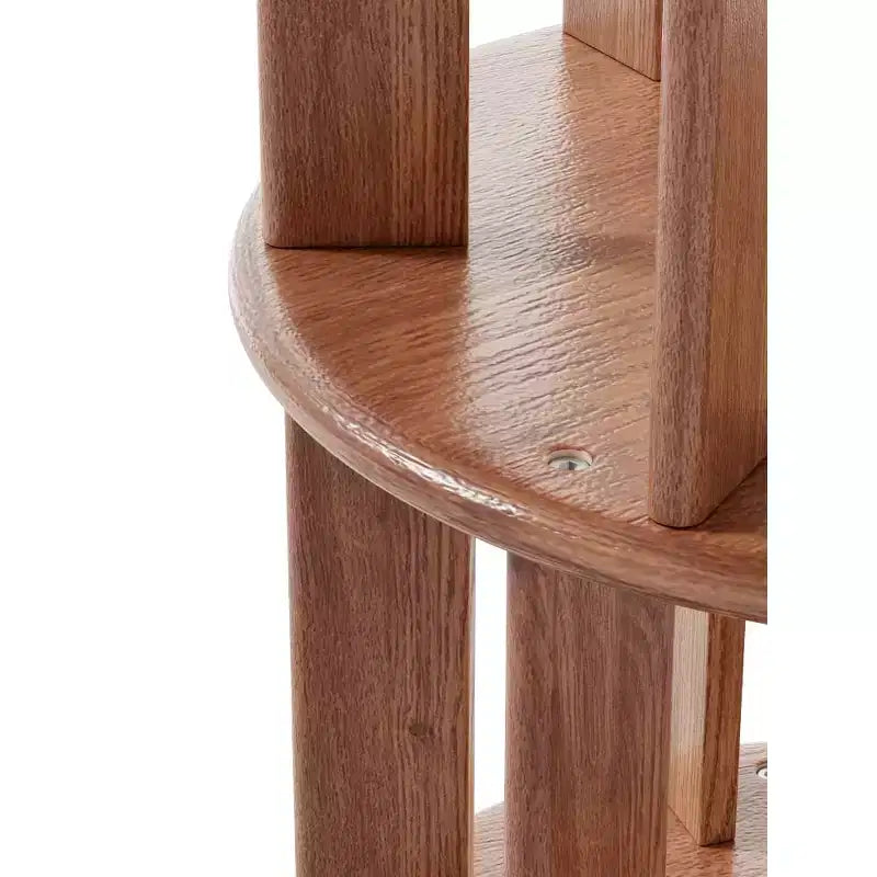 Libreria ad angolo in legno su ruote, Libreria girevole a 360°, Scaffale stretto