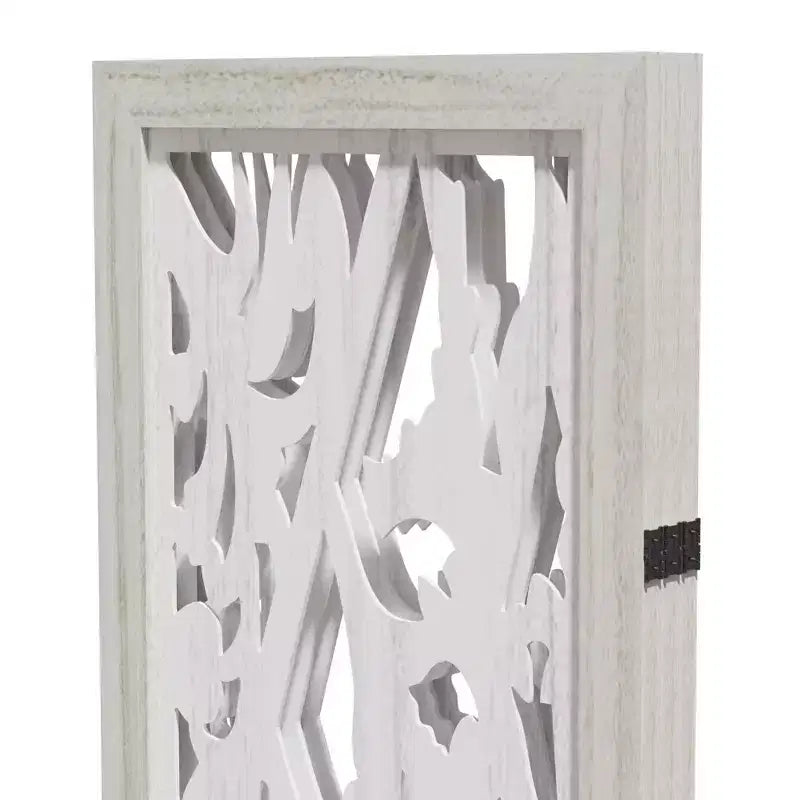 PexFix Divisorio Pieghevole per Stanze Divisorio con Motivo Floreale Intagliato per Casa Ufficio Giardino Camera da Letto Legno di Paulownia