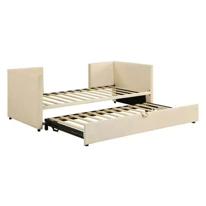 Letto a giorno imbottito Luxystar Twin Size con letto estraibile a scomparsa per soggiorno e camera degli ospiti