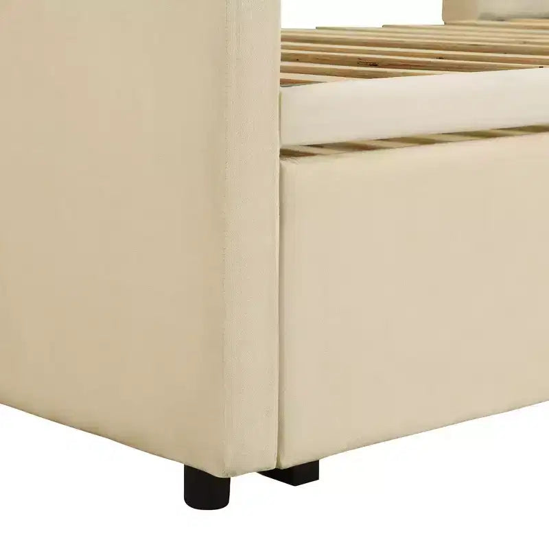 Letto a giorno imbottito Luxystar Twin Size con letto estraibile a scomparsa per soggiorno e camera degli ospiti