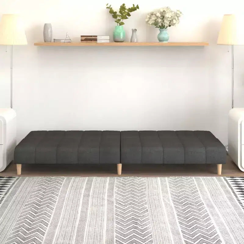 vidaXL Divano letto a 2 posti, imbottito, divanetto, tessuto