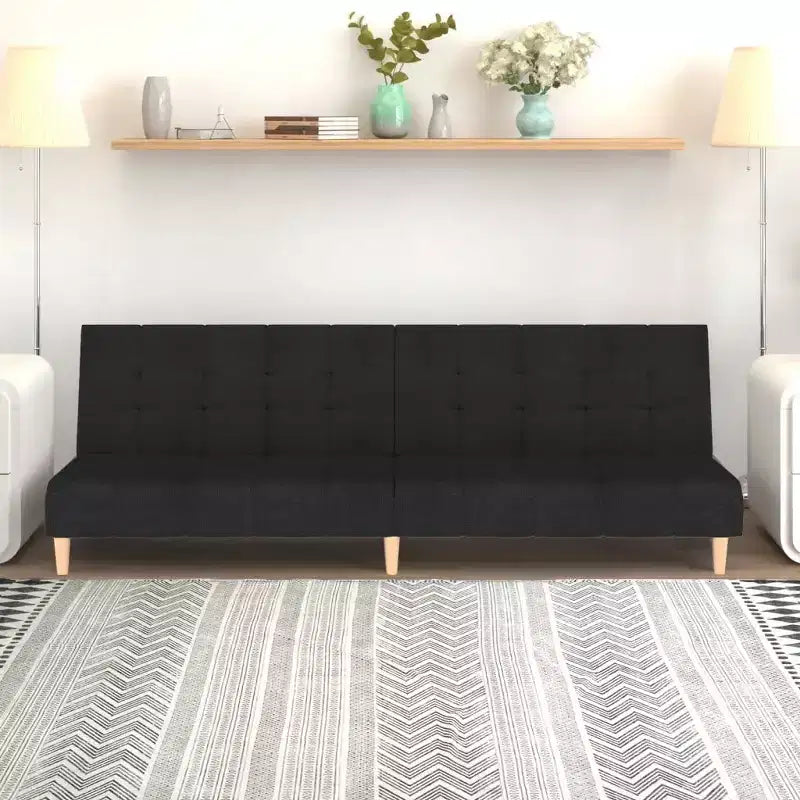 vidaXL Divano letto a 2 posti, imbottito, divanetto, tessuto