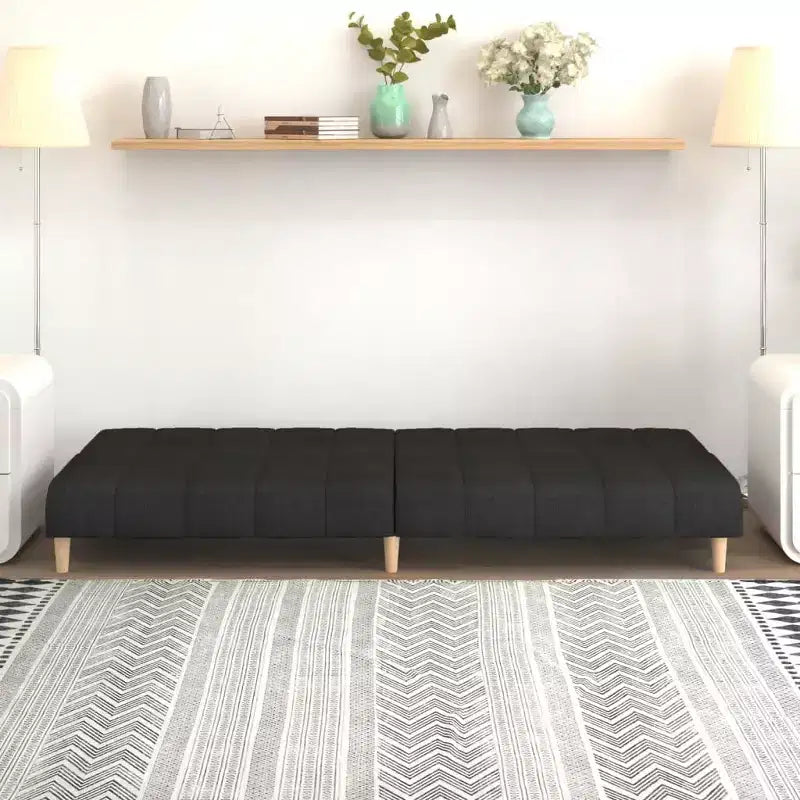 vidaXL Divano letto a 2 posti, imbottito, divanetto, tessuto