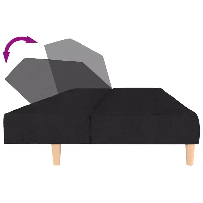 vidaXL Divano letto a 2 posti, imbottito, divanetto, tessuto