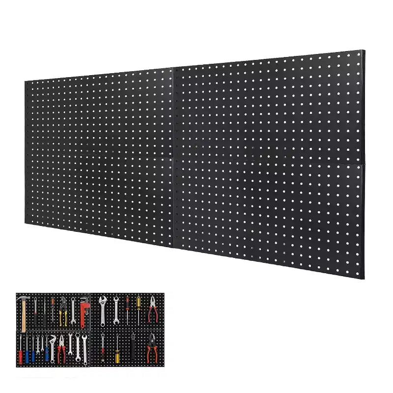 2 PCS Metal Pegboard Panels, 24X24 Peg Board Wall Organizer with Flexible Layout for Garage Storage, Workshop, KitchenCraft Room Tool Organization