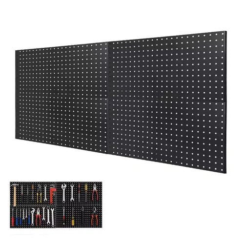 2 PCS Metal Pegboard Panels, 24X24 Peg Board Wall Organizer with Flexible Layout for Garage Storage, Workshop, KitchenCraft Room Tool Organization