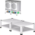 Heavy Duty Washer and Dryer Pedestals with Storage Shelf,2 Pack Steel Riser, 800LB Capacity,Laundry Organizer Stand,Multi-Functional Tool Storage Rack