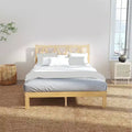 AEELLEEA Queen Size Bed Frame Strong Load Bearing Easy Assembly Minimalist Wood Platform Bed Frame for Home Bedroom