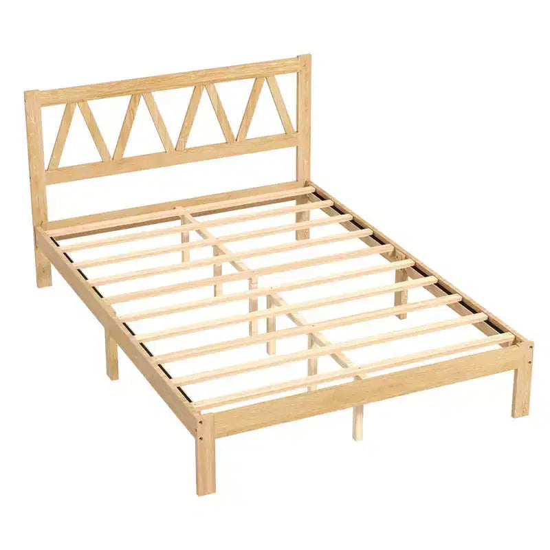 AEELLEEA Struttura letto matrimoniale Queen Size Robusta con elevata capacità di carico, facile da montare, base in legno minimalista per camera da letto