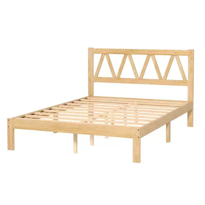 AEELLEEA Struttura letto matrimoniale Queen Size Robusta con elevata capacità di carico, facile da montare, base in legno minimalista per camera da letto