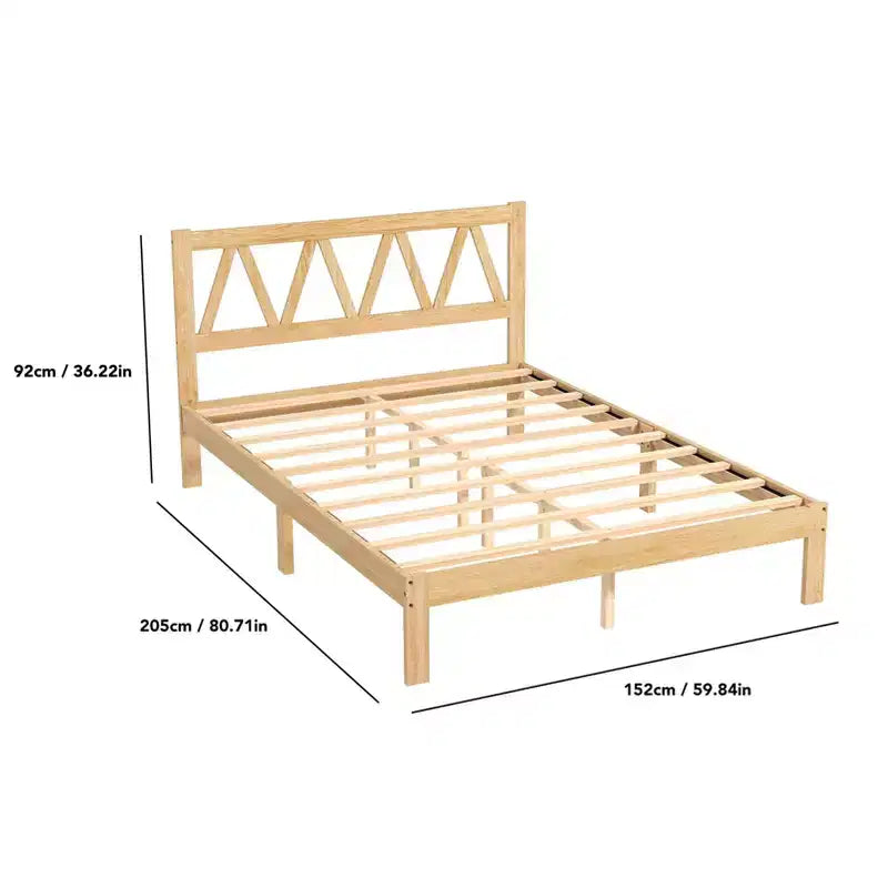 AEELLEEA Struttura letto matrimoniale Queen Size Robusta con elevata capacità di carico, facile da montare, base in legno minimalista per camera da letto
