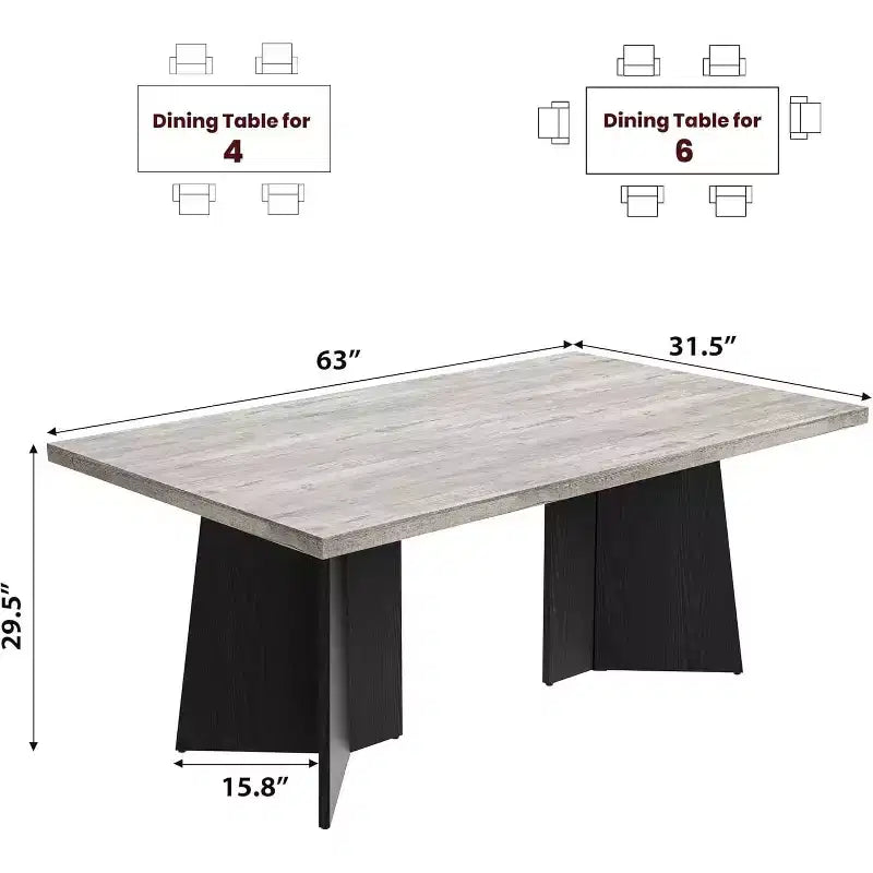 Tavolo da Pranzo per 6-8 Persone - Tavolo da Cucina Lungo Moderno da 160cm con Ampio Piano e Robuste Gambe a Basamento, Tavolo da Pranzo per Cucina
