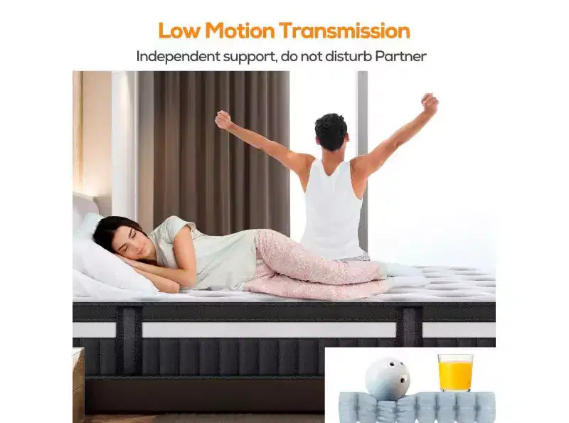 Materasso Queen Size in Gel Memory Foam da 14: rigidità media, tecnologia rinfrescante, certificato CertiPUR-US