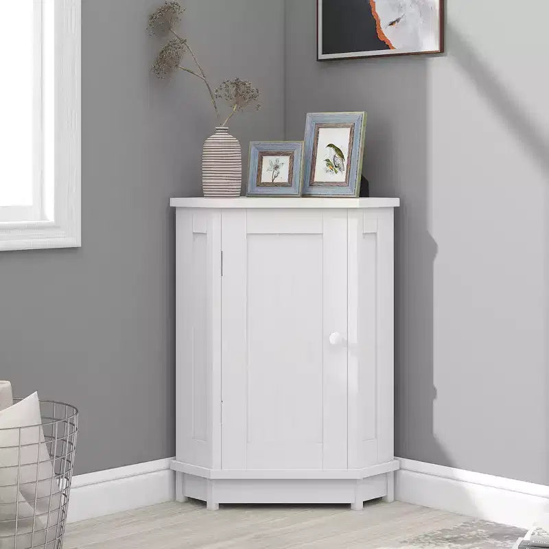 Mobiletto angolare da bagno Whisen moderno triangolare con ripiano regolabile