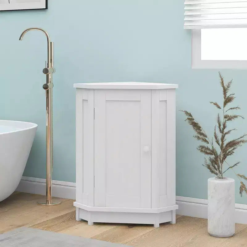 Mobiletto angolare da bagno Whisen moderno triangolare con ripiano regolabile