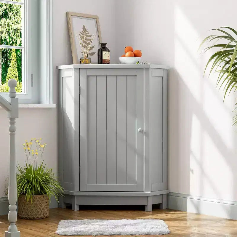 Mobiletto angolare da bagno Whisen moderno triangolare con ripiano regolabile