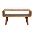 HomeRoots 26 Brown Solid Wood Open Shelving TV Stand