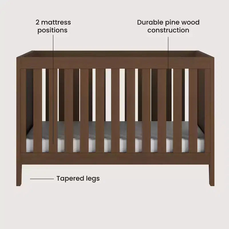 Child Craft Kieran Culla Trasformabile 3 in 1, Si Trasforma in Lettino per Bambini e Divanetto, 3 Posizioni Materasso, Non Tossico, Finitura Sicura per Neonati
