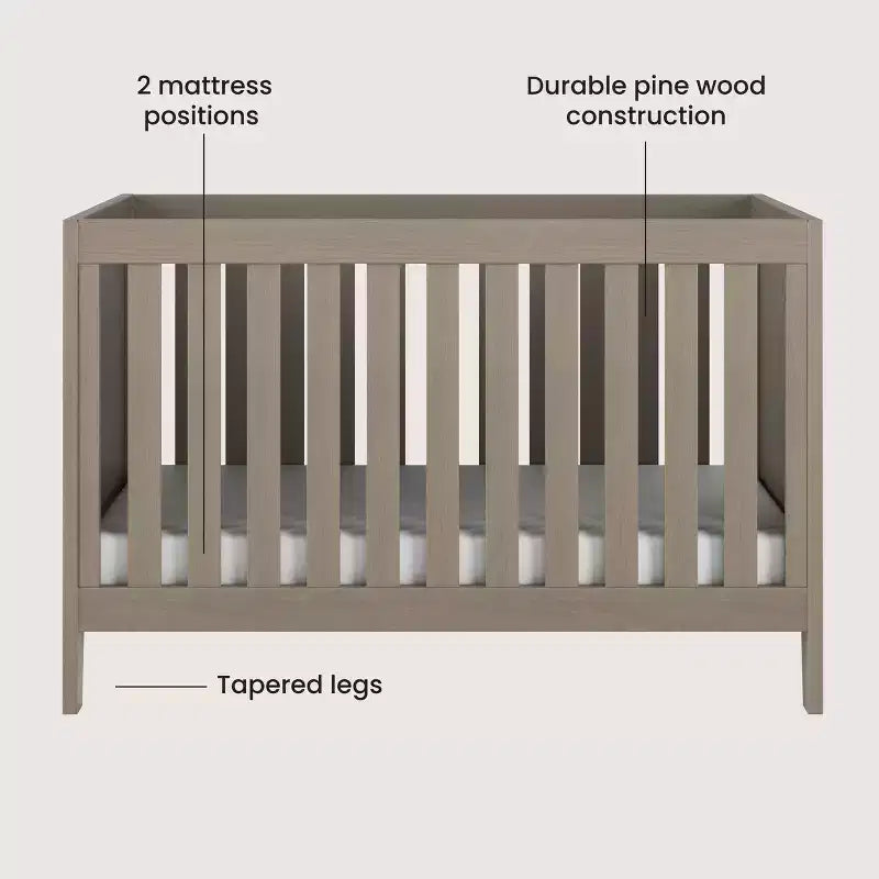 Child Craft Kieran Culla Trasformabile 3 in 1, Si Trasforma in Lettino per Bambini e Divanetto, 3 Posizioni Materasso, Non Tossico, Finitura Sicura per Neonati