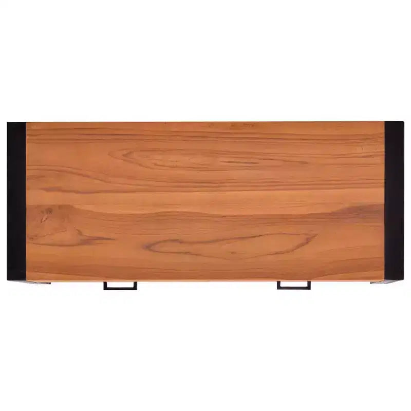 vidaXL Scrivania Scrivania per computer da casa con 2 cassetti in legno di teak - 100 x 40 x 75 cm