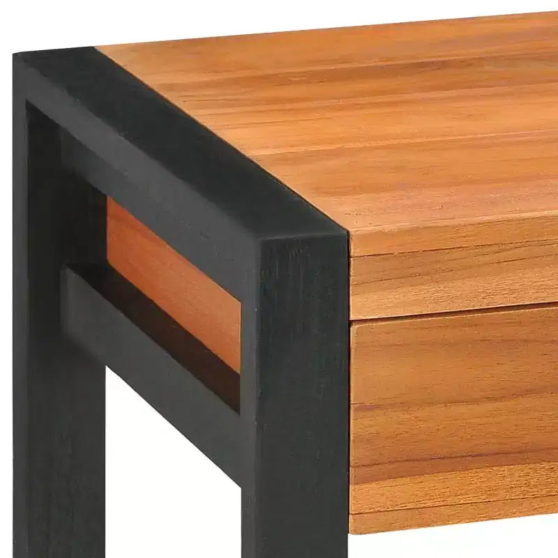 vidaXL Scrivania Scrivania per computer da casa con 2 cassetti in legno di teak - 100 x 40 x 75 cm