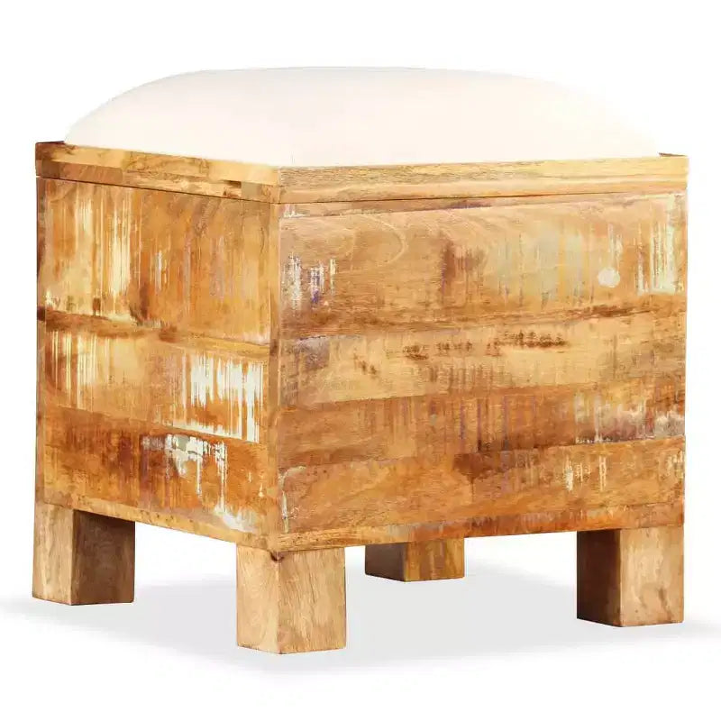 vidaXL Panca Contenitore in Legno Massello di Recupero 40x40x45 cm