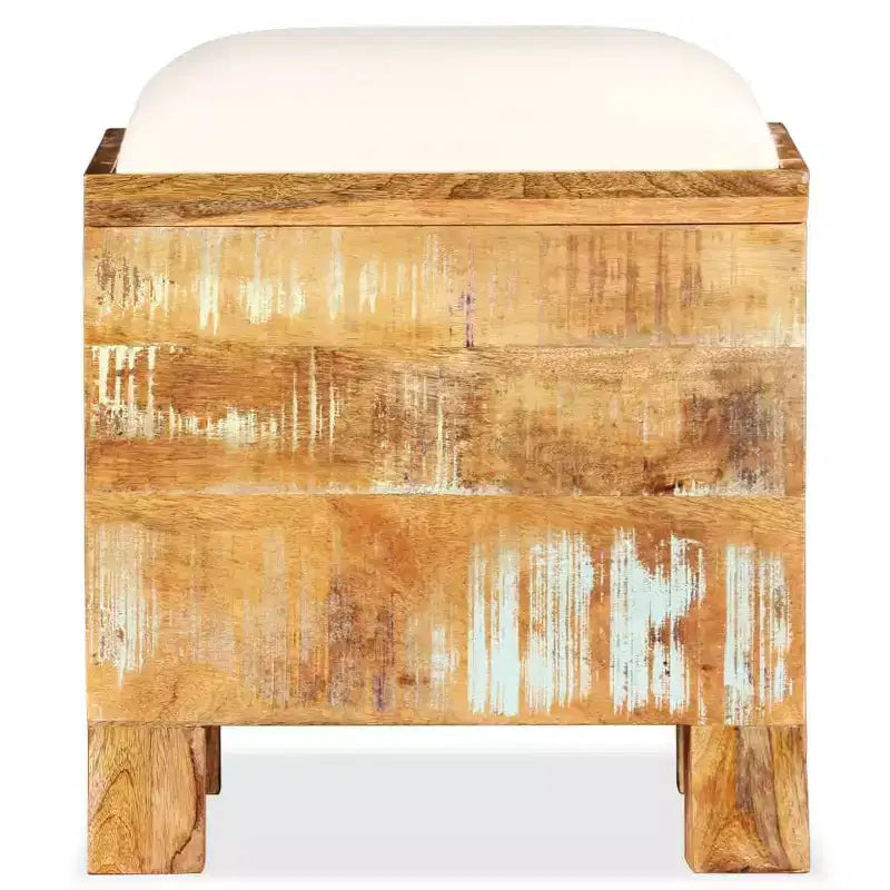 vidaXL Panca Contenitore in Legno Massello di Recupero 40x40x45 cm