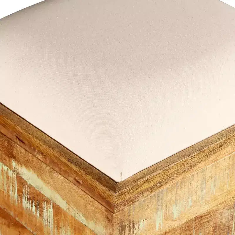 vidaXL Panca Contenitore in Legno Massello di Recupero 40x40x45 cm