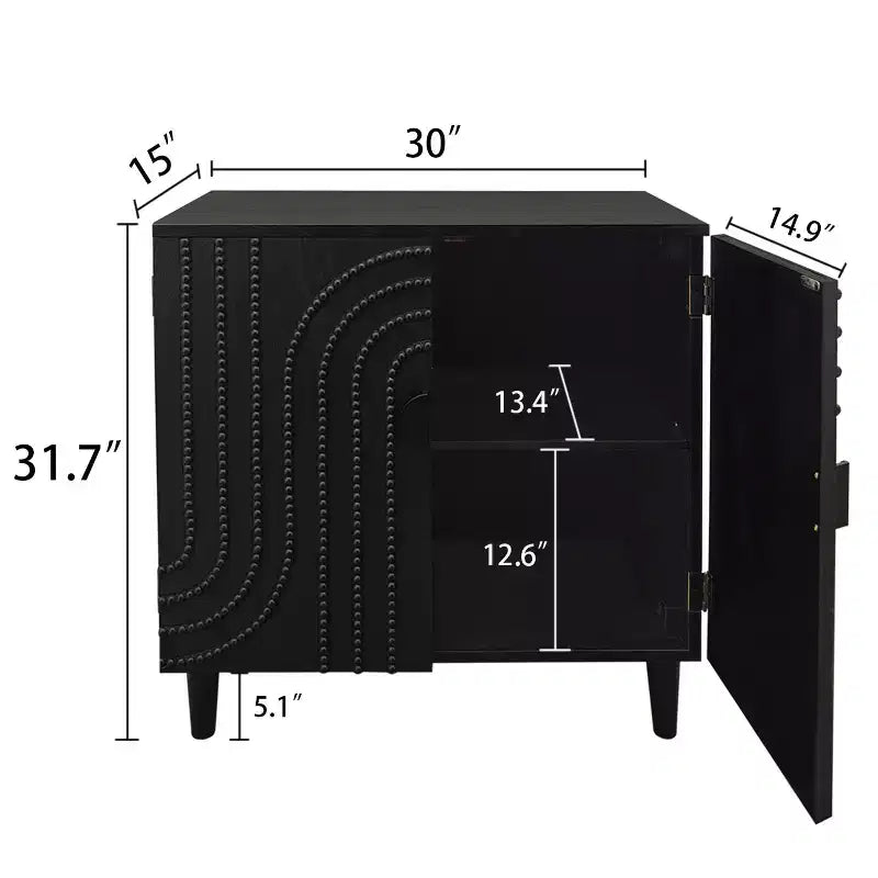 GDFStudio Gali Mobile Moderno in Legno da 30'' con 2 Ante