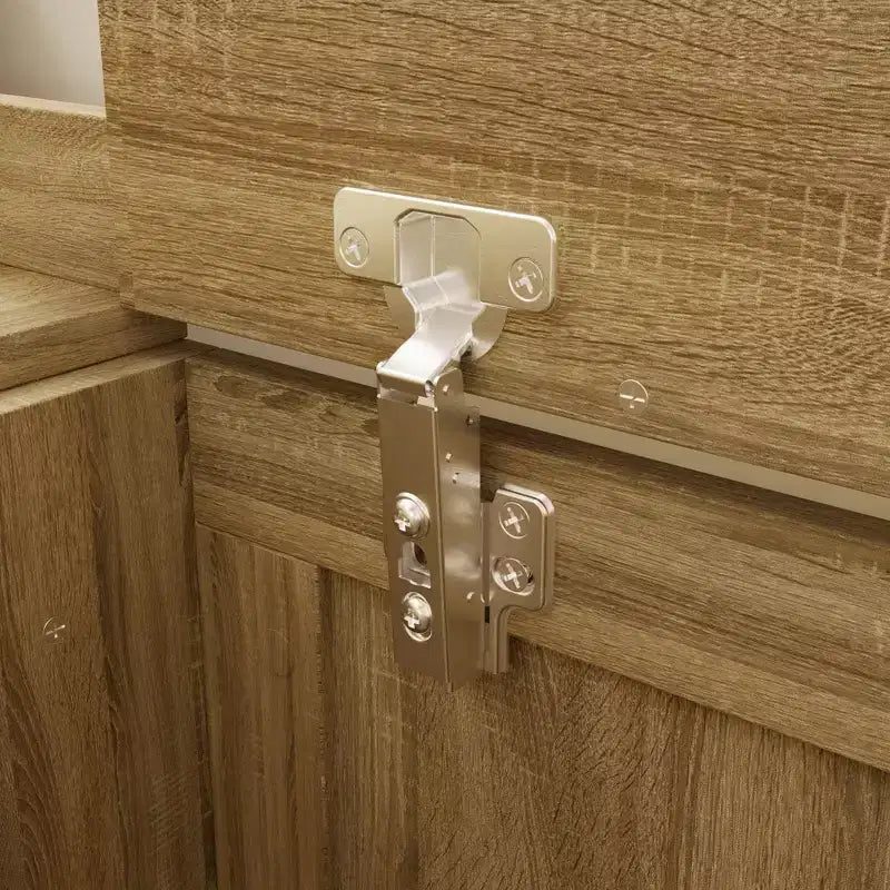 Panca angolare contenitore effetto rovere Famapy Scarpiera con piano a ribalta e organizer con ante