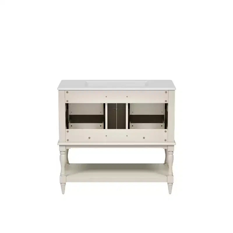 Mobile da Bagno da 90 cm con Lavabo, Mobiletto da Bagno con Cassetti, Mobile Bagno con Lavabo Singolo in Legno