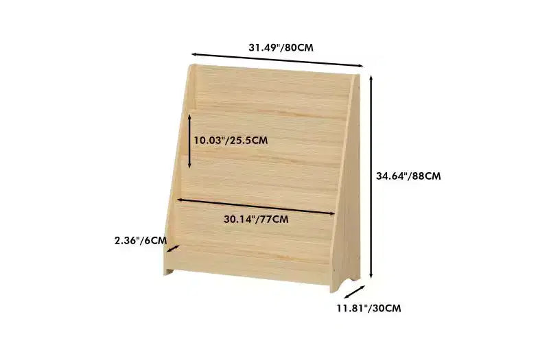 TUYOHW Libreria per bambini aperta a 4 ripiani, Scaffale espositivo per libri per bambini, Scaffale a pioli, Libreria in legno per camera da letto, sala giochi, aula