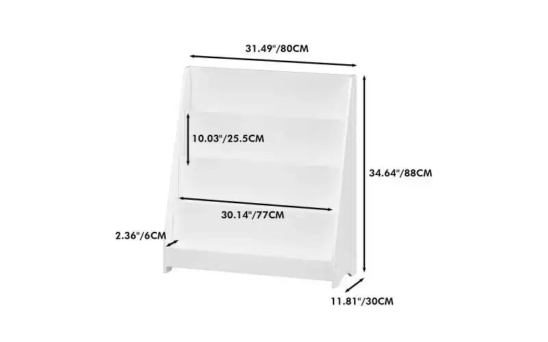 TUYOHW Libreria per bambini aperta a 4 ripiani, Scaffale espositivo per libri per bambini, Scaffale a pioli, Libreria in legno per camera da letto, sala giochi, aula