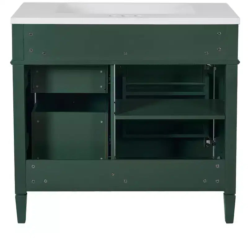 Mobile bagno da 90 cm con lavabo, Mobiletto bagno con cassetti, Mobile bagno singolo con lavabo