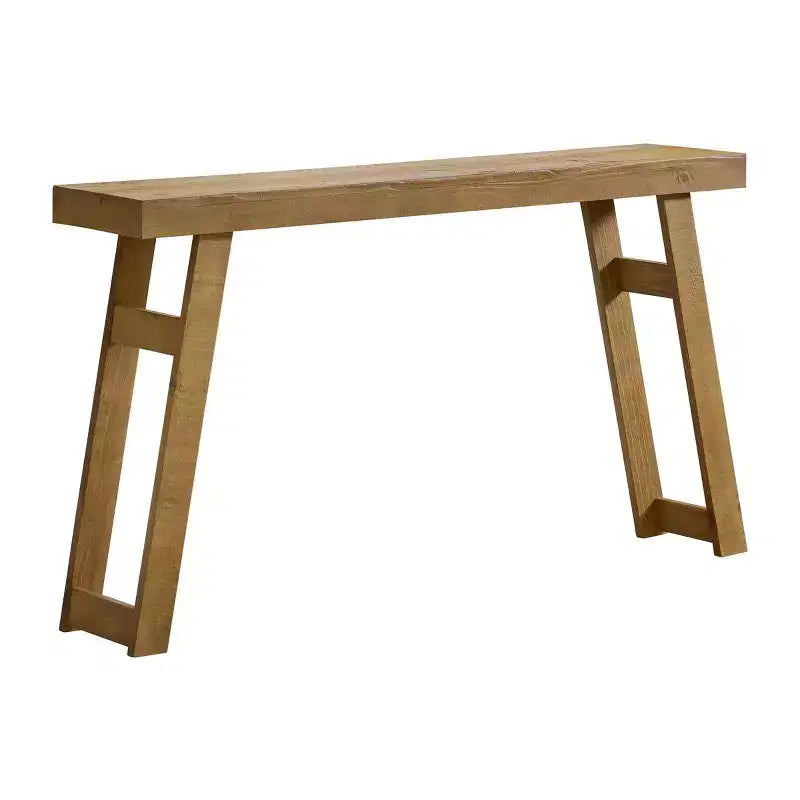 Consolle in legno massello Alaterre Furniture Lawas - Tavolo da ingresso in stile fattoria moderno da 56 pollici
